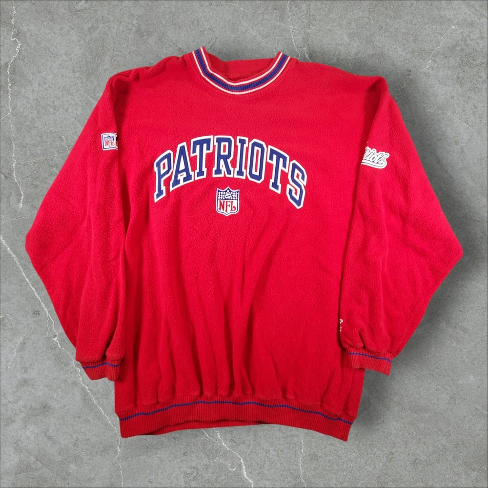 Starter Sweatshirt Mens Large Red New England Patriots NFL Pro Line Vintage 90s